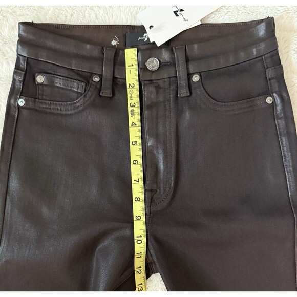 7 For All Mankind Women's Size 27 Black Ultra High Rise Skinny Boot Jeans NWT - Picture 8 of 12